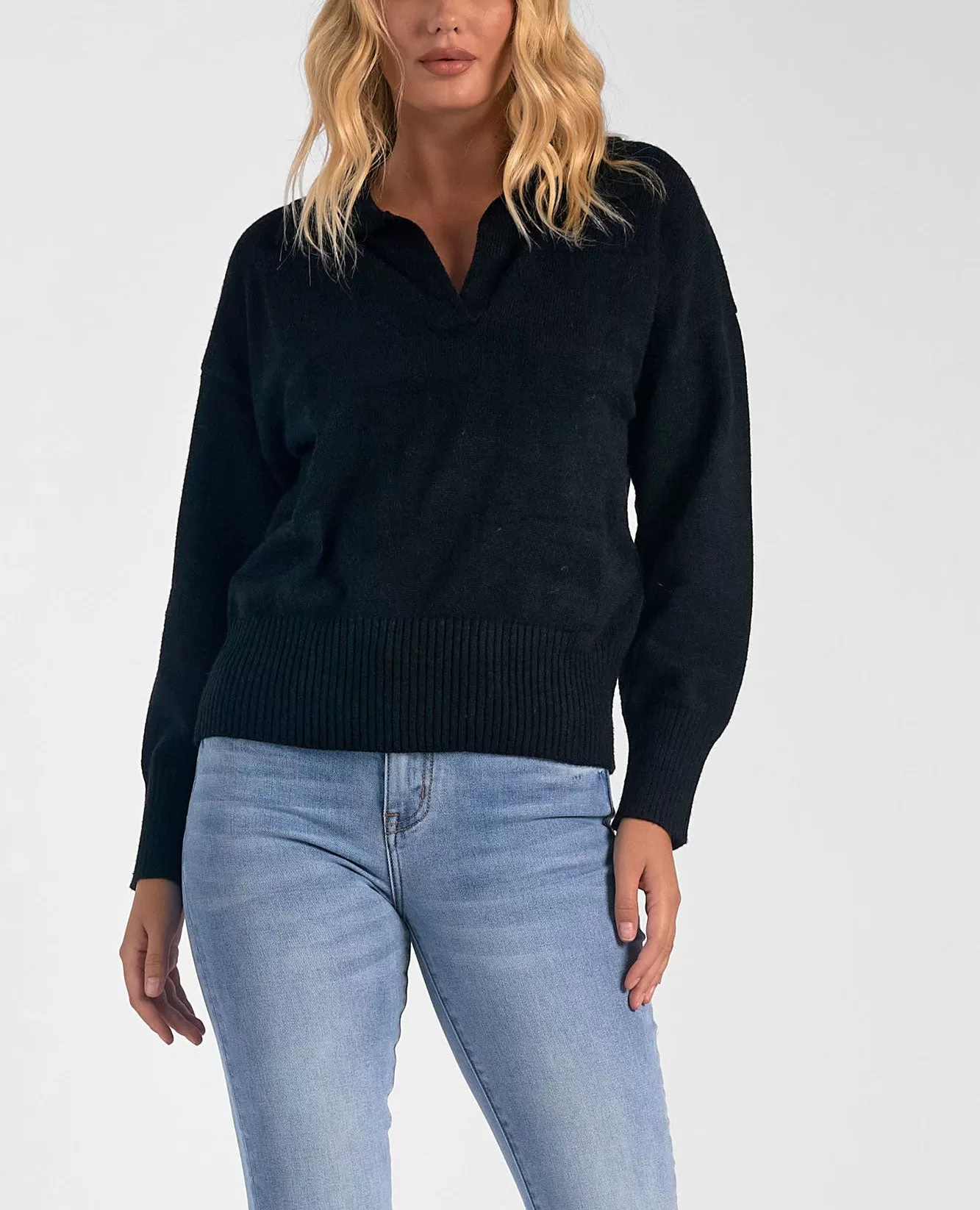 Elan Collared V-Neck Sweater