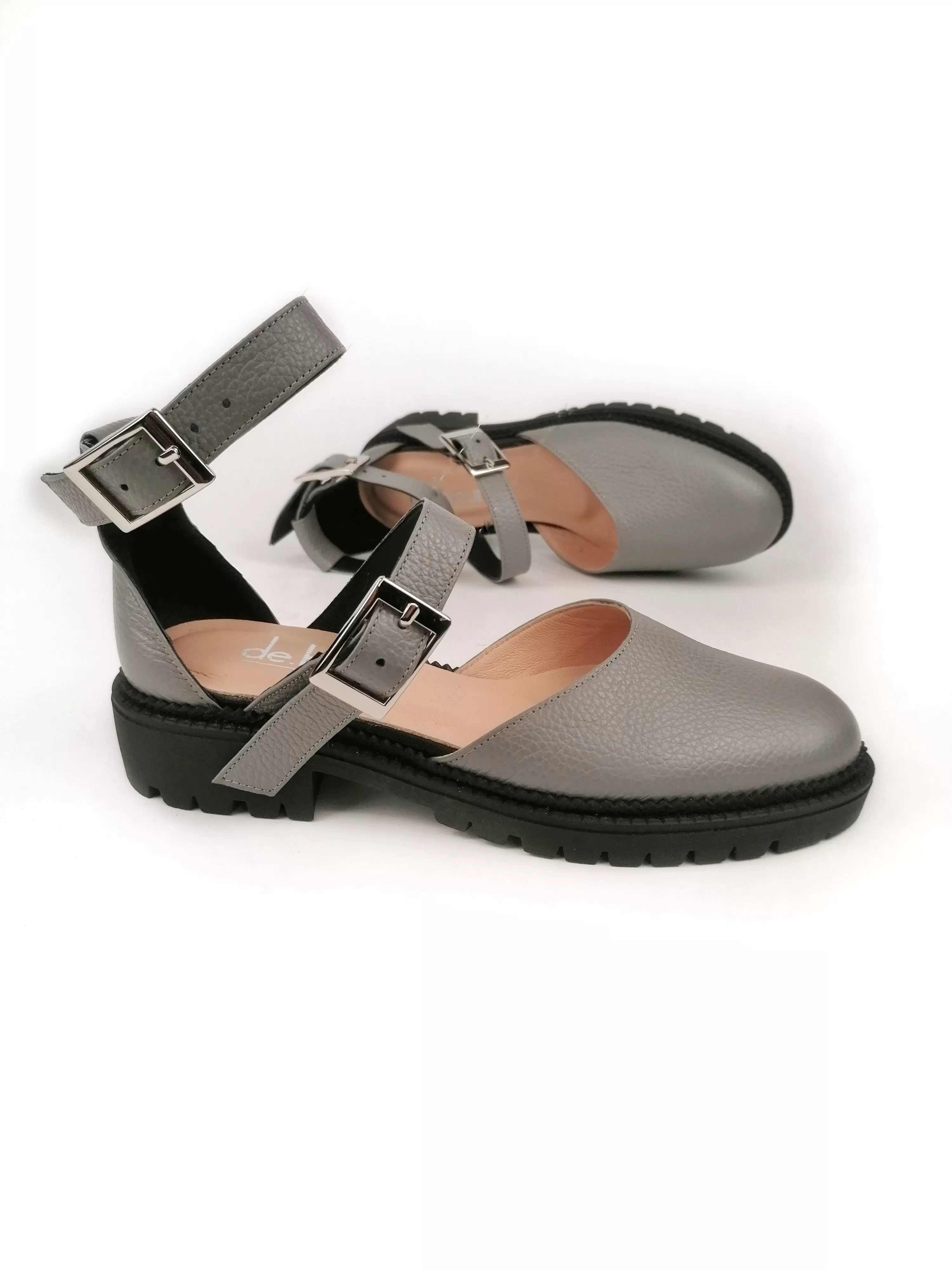 ELLIE GREY RUBBER FLATS