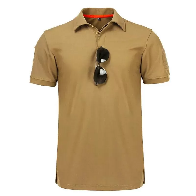 Embroidered Badge Men Polo Shirt