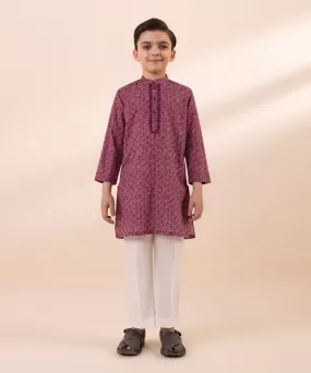 Embroidered Cambric Kurta