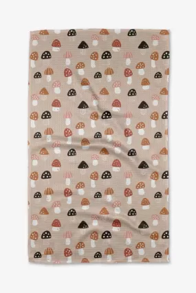 Fall Mushroom Harvest Tea Towel