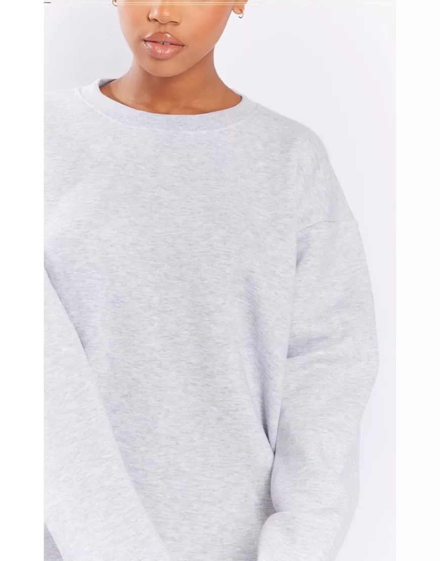 Fleece Pale Grey Sweatshirt PLT