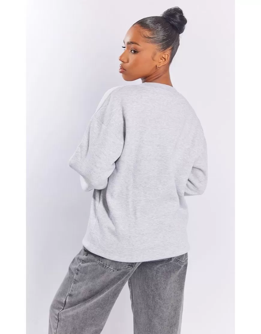 Fleece Pale Grey Sweatshirt PLT