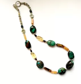 Floral Rustica Turquoise Necklace