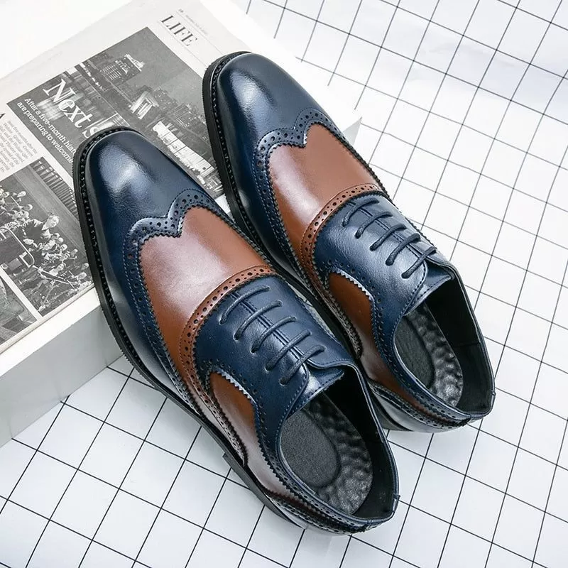 Formal Leather Derby Business Dress Men's Casual Shoes WX258