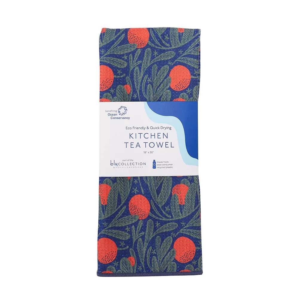 Fruit Tree blu Kitchen Tea Towel