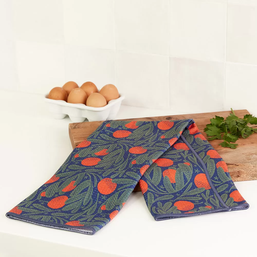 Fruit Tree blu Kitchen Tea Towel