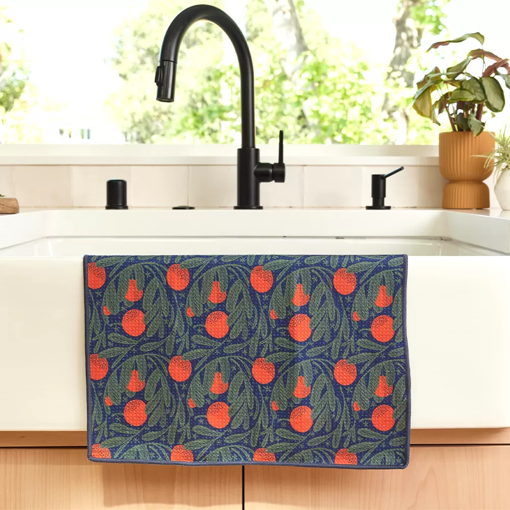 Fruit Tree blu Kitchen Tea Towel