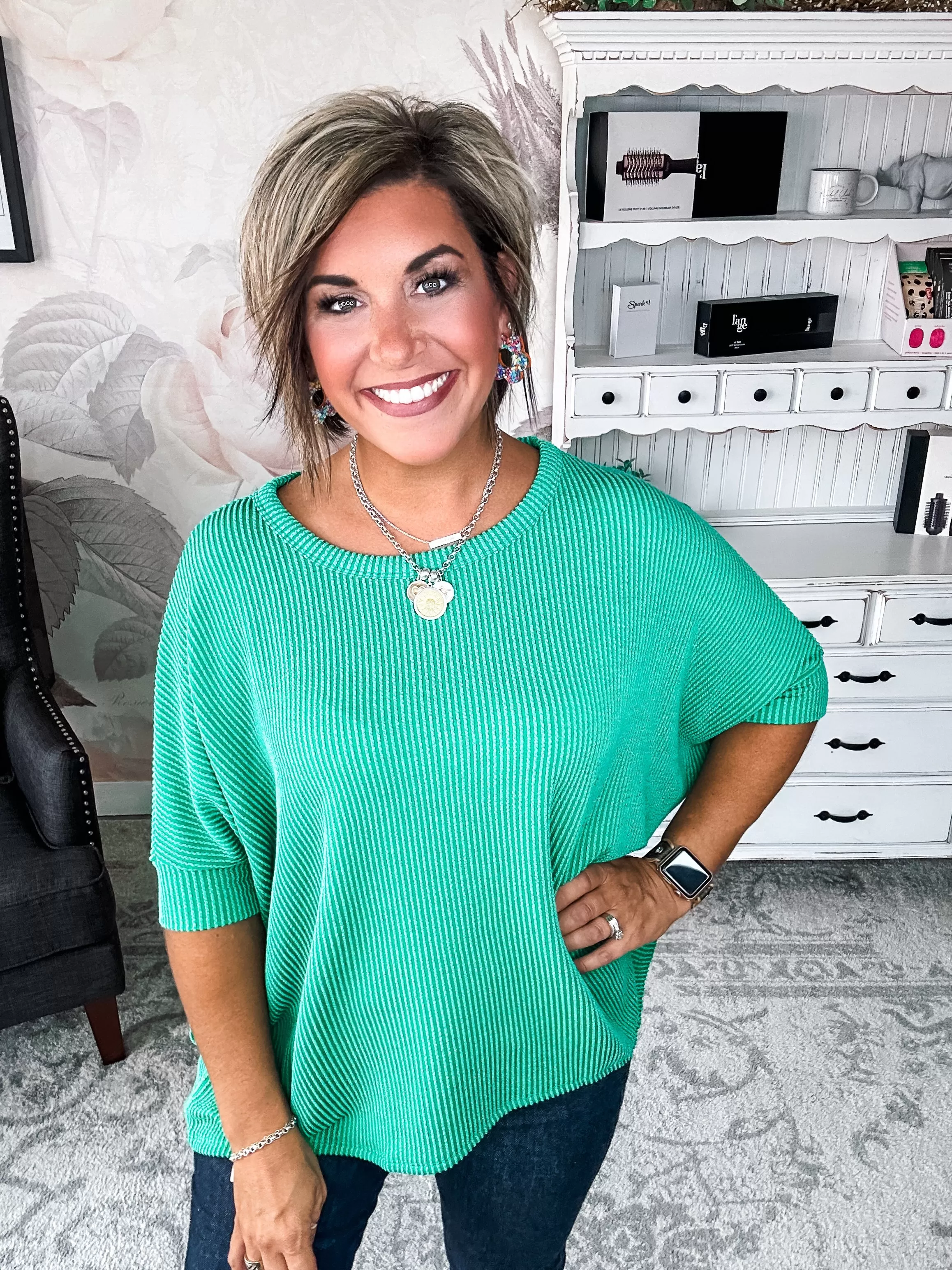 Got It Where I Want It Tunic Top - Kelly Green