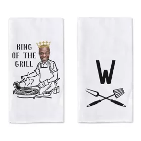 Grill Master Personalized Photo Dishtowel 2 Piece Set