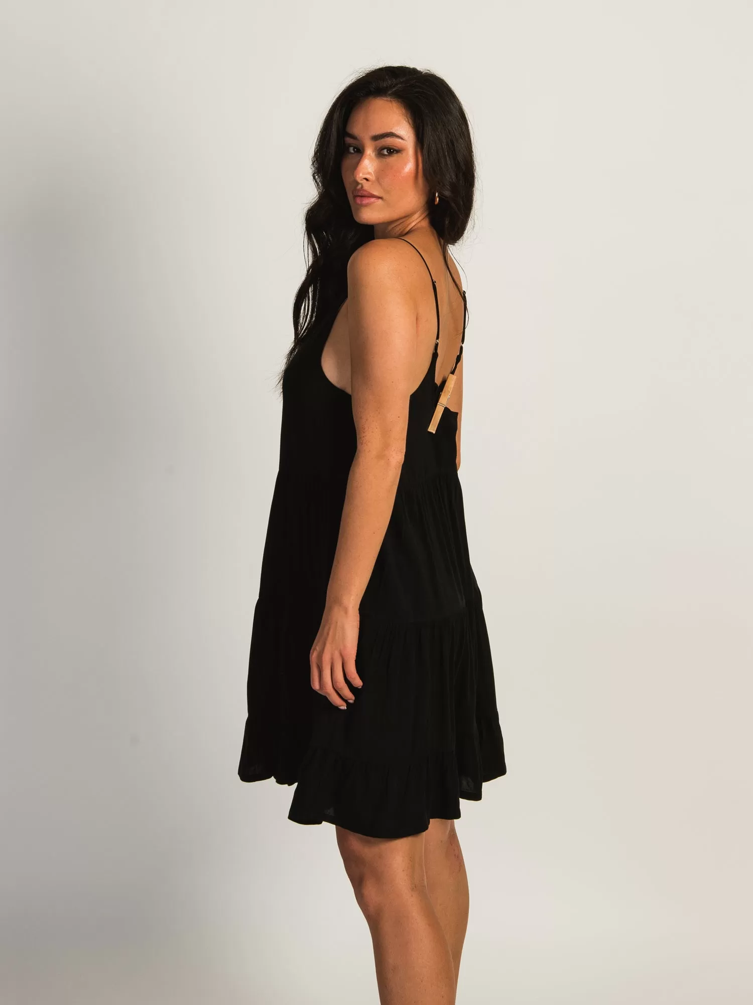 HARLOW TIERED DRESS - BLACK