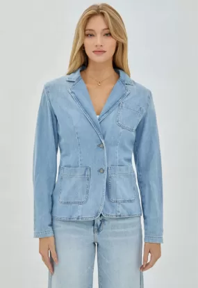 Hidden - Denim Blazer Light Blue