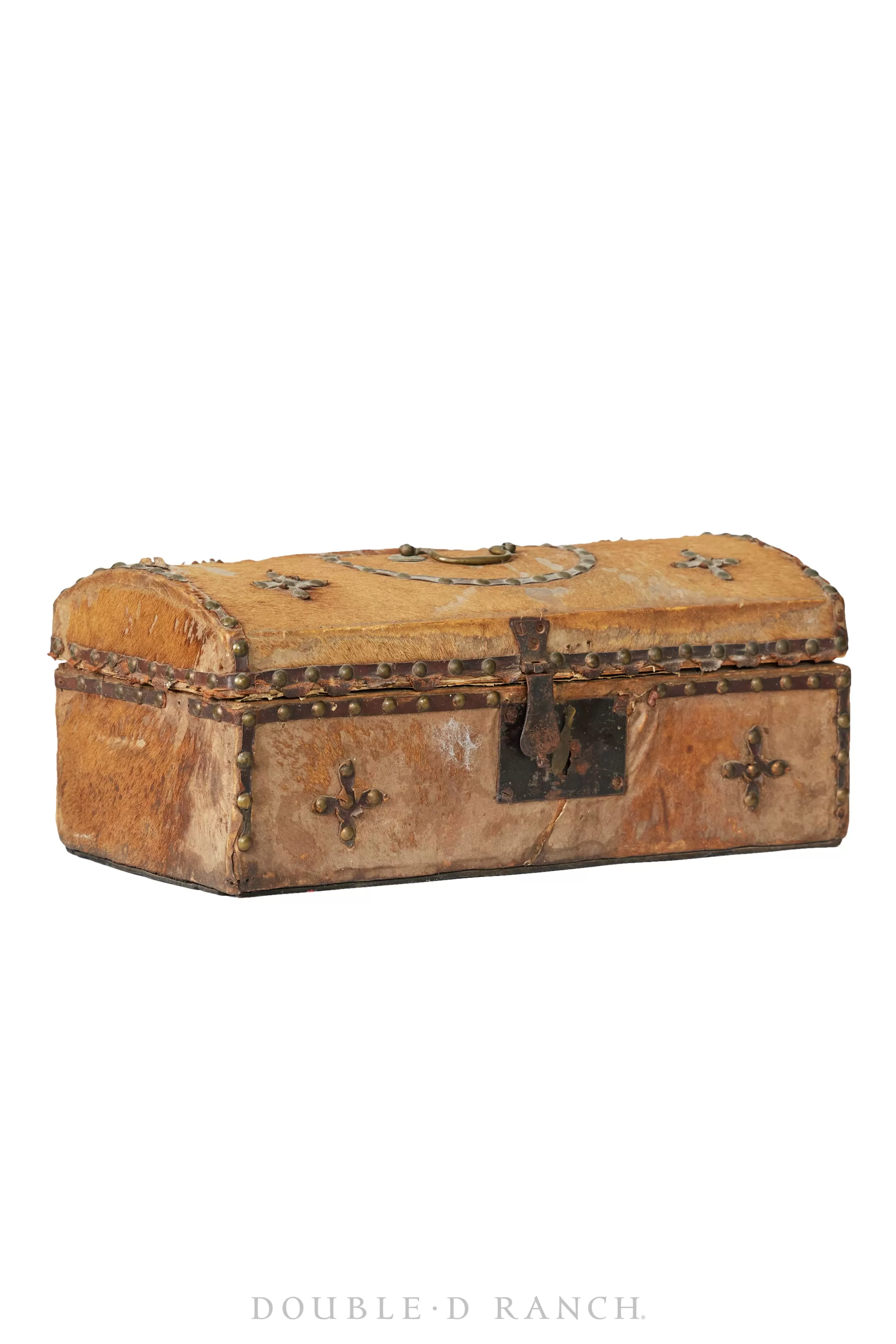 Home, Furniture, Trunk, Stagecoach, Hide Covered, Studded, Vintage 1845, 231