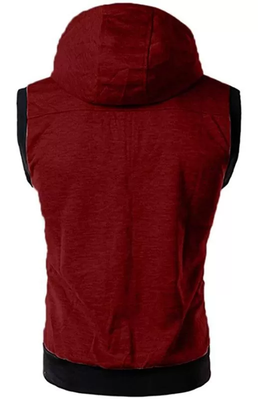 Hooded Sleeveless Men Vests