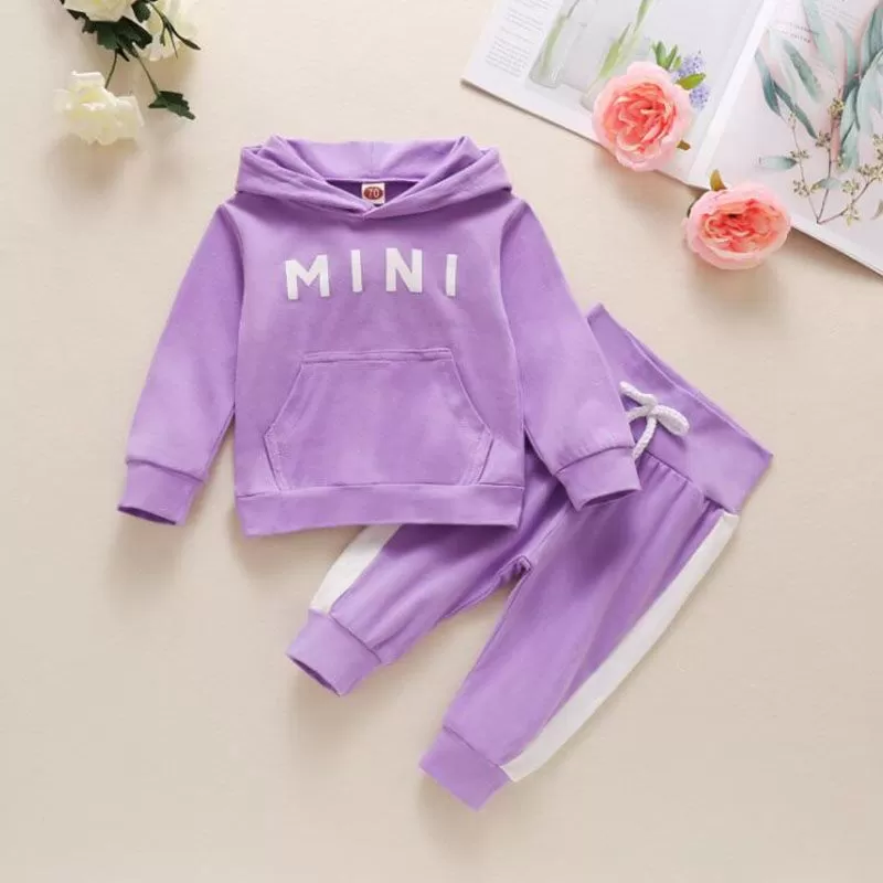 Infant Hooded Jackets Pants Tracksuit