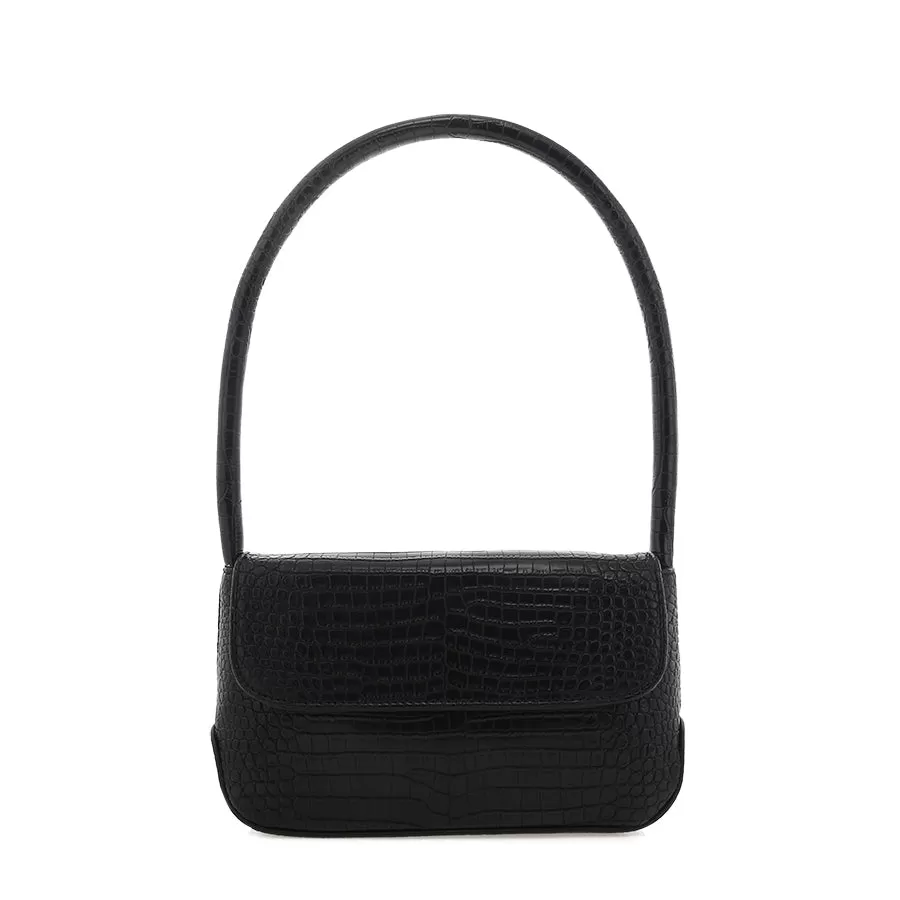 IZALIA SHOULDER BAG - BLACK CROC