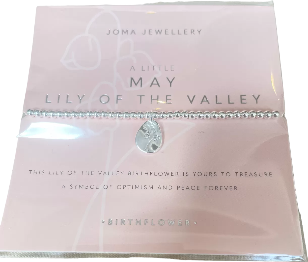 Joma Jewellery Silver Birth Flower A Little 'may' Lily Of The Valley Bracelet One Size