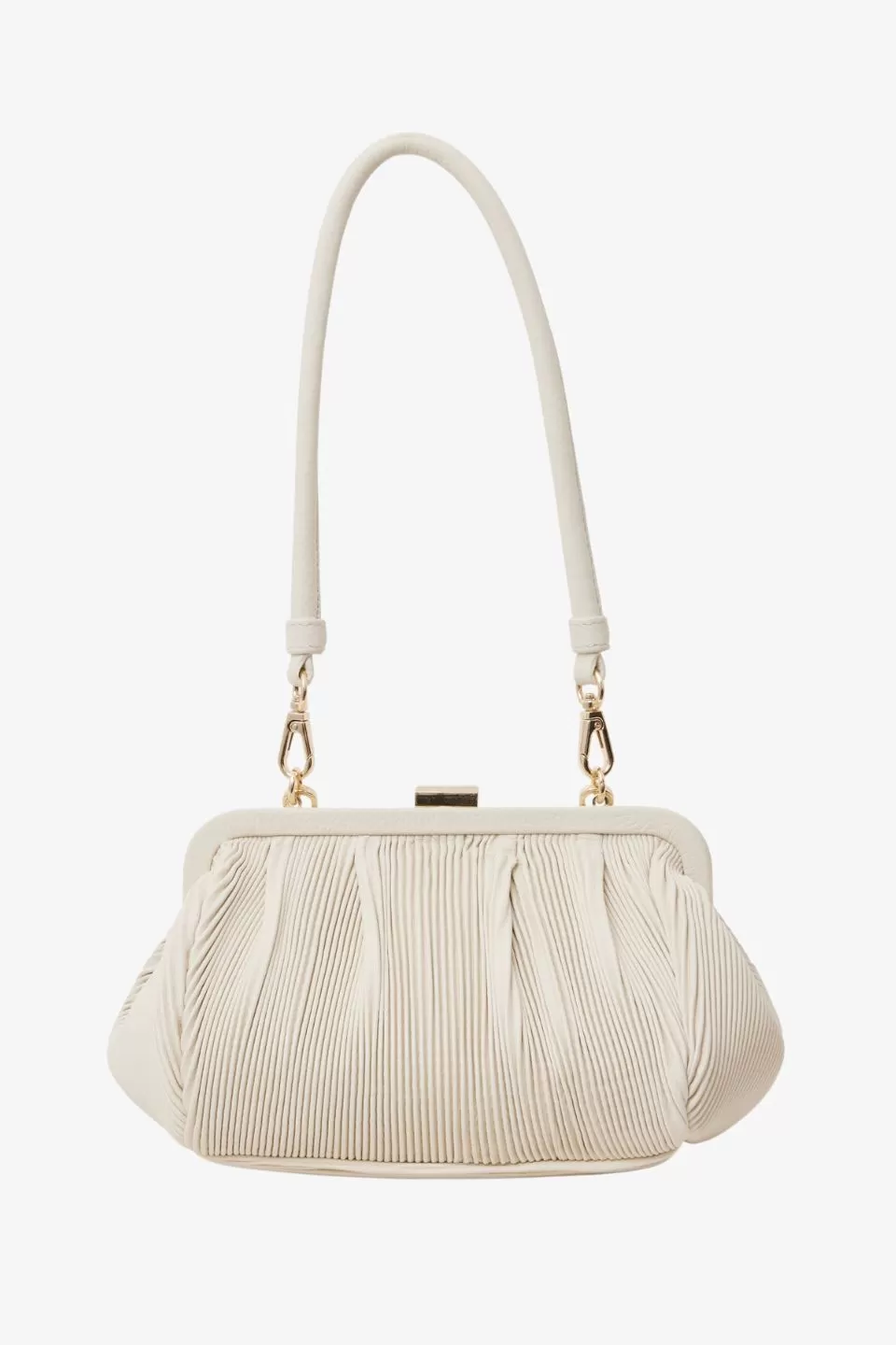 Juliet Alabaster Mini Pleated Shoulder Bag