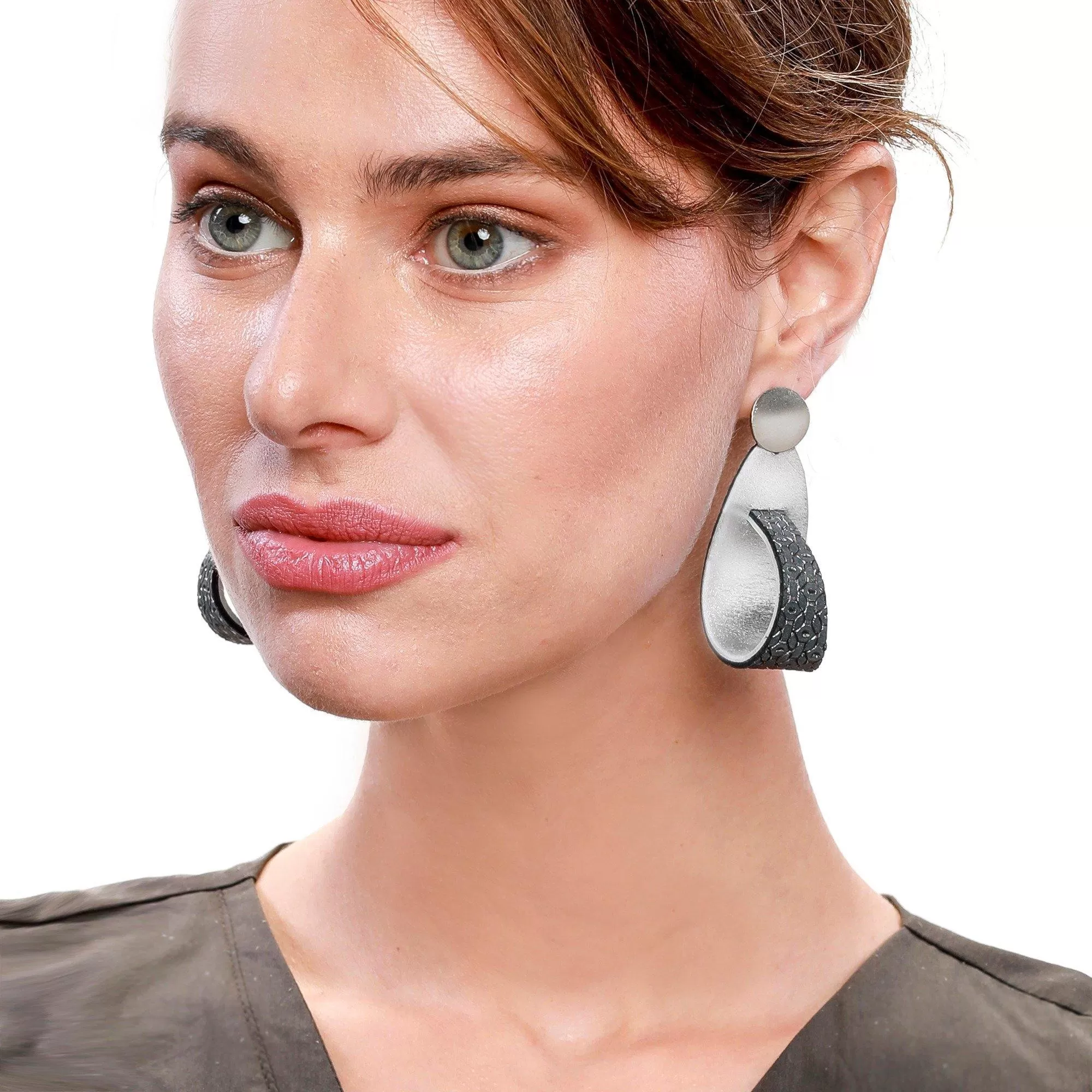 Kate black and white statement earrings