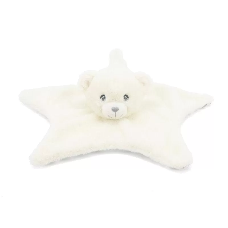 Keeleco White & Grey Bear Blanket - 32cm