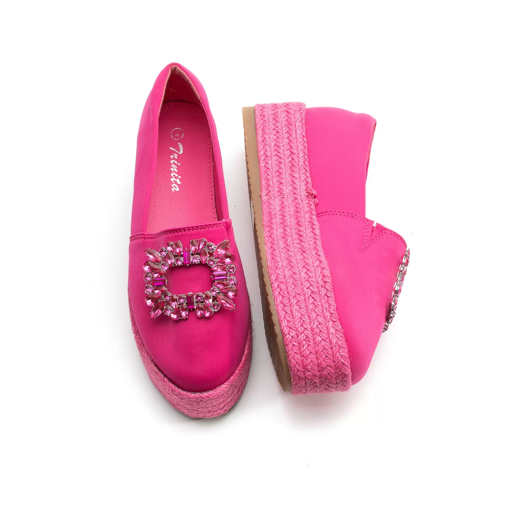 Krystal Rhinestone Decorated Platform Shoes