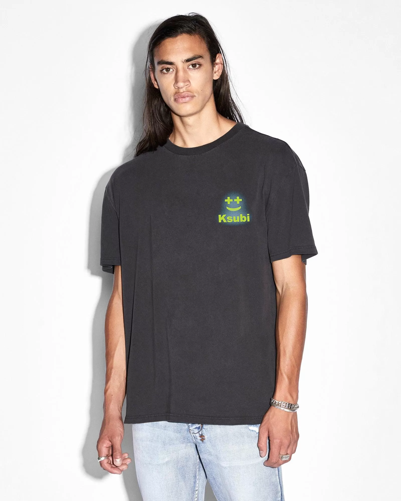 KSUBI Happy Glow Biggie SS Tee Faded Black