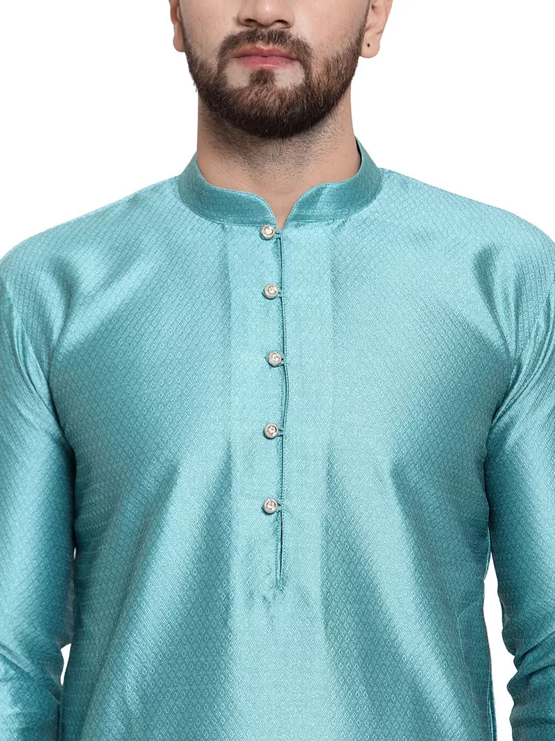 Kurta Pyjama Men Ethnic Wear Indian Clothes Party Wear (Sky Blue)