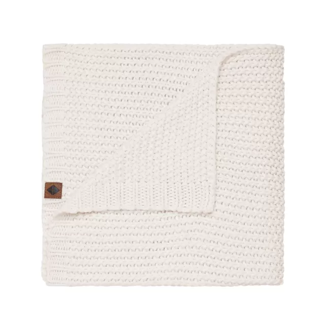 Kyte Baby Chunky Knit Baby Blanket in Oat