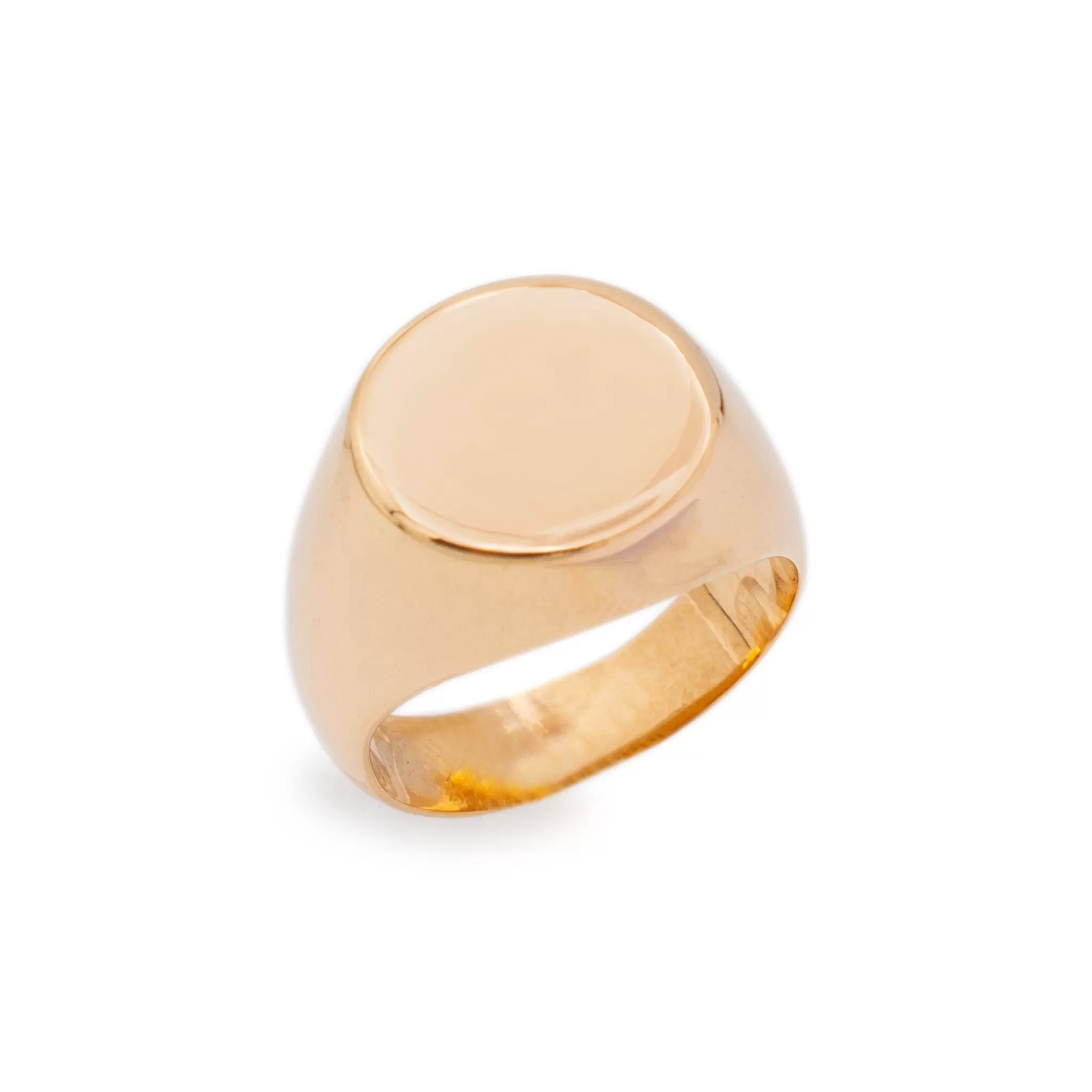 Ladies 14K Rose Gold Signet Cocktail Ring