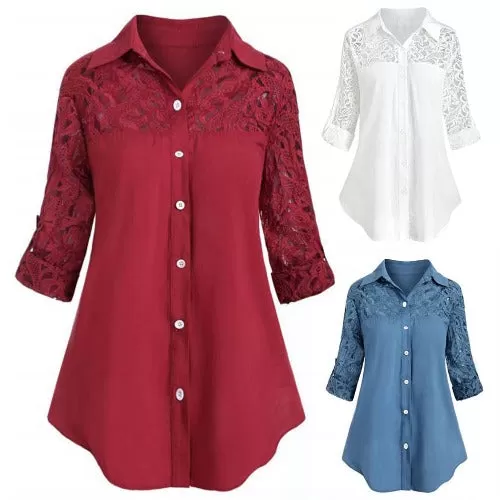 Ladies tops blouse Chiffon Ruffle