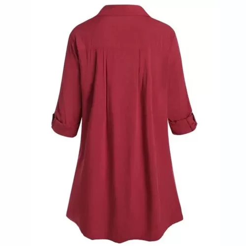 Ladies tops blouse Chiffon Ruffle