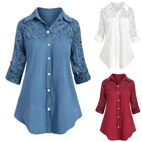 Ladies tops blouse Chiffon Ruffle