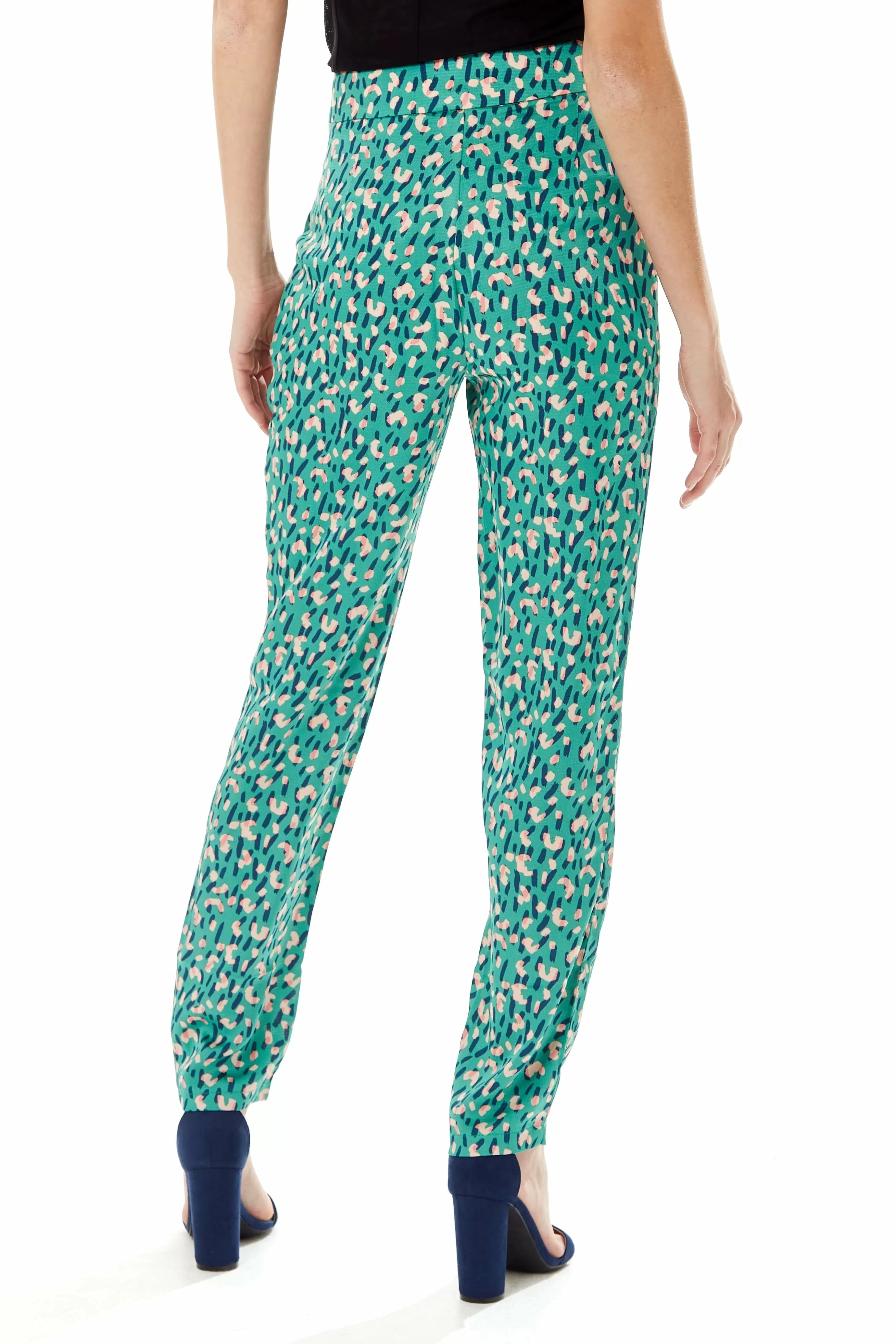 Liquorish Stroke Print Trousers