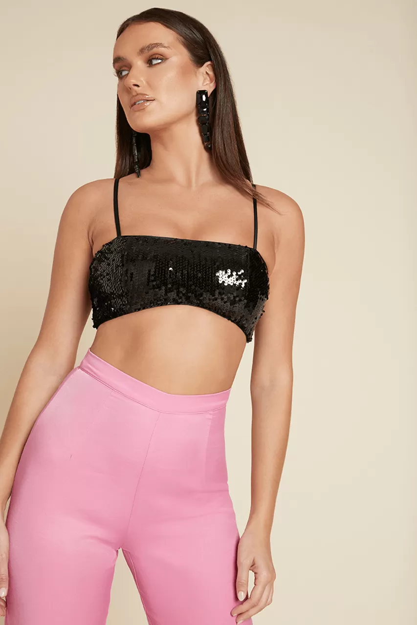 Lolah Crop Top - Black