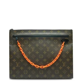 Louis Vuitton Monogram A4 Pouch Brown