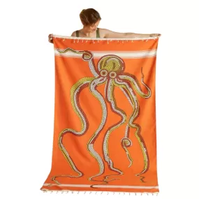 Lula Cotton Fouta Towel - Orange