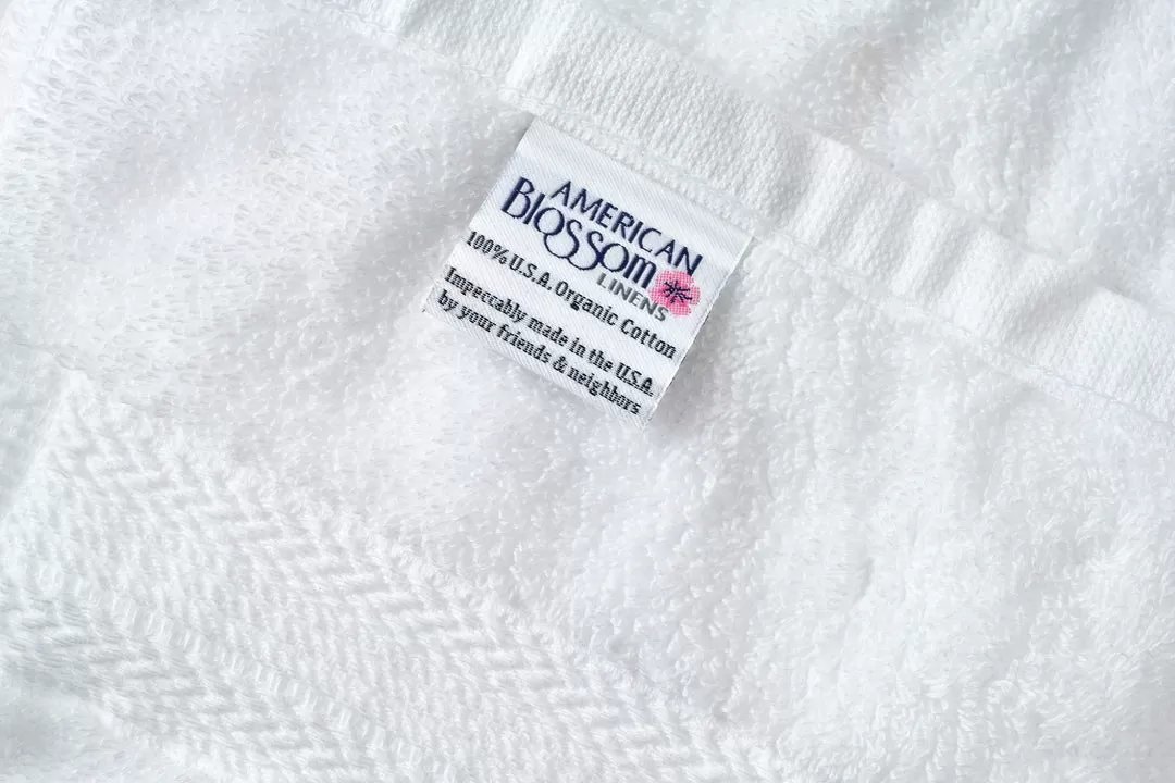 Luxurious Organic Cotton Towel Set by American Blossom Linens Made in USA