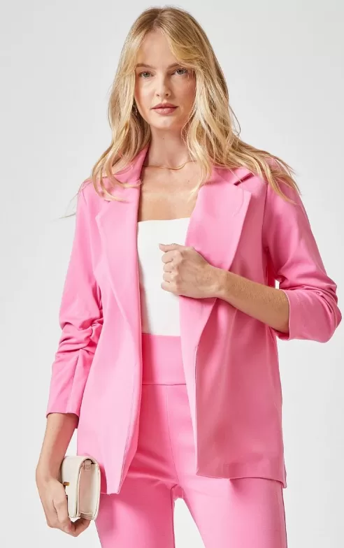 Magic 3/4 Sleeve Blazer - Dark Pink