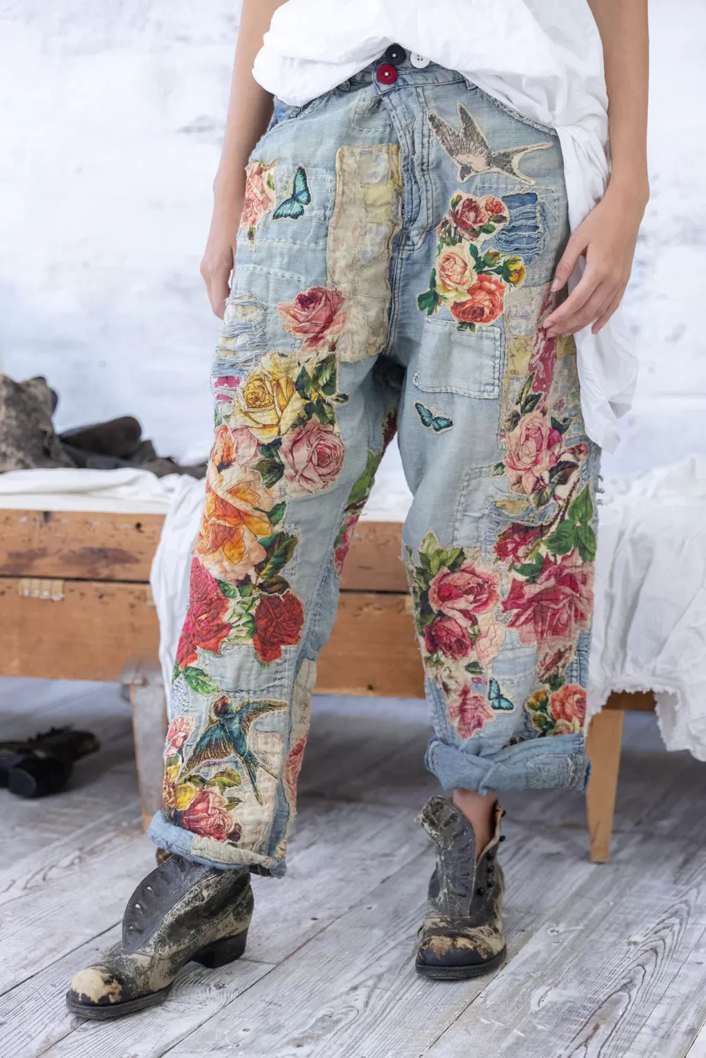 Magnolia Pearl Quilts & Roses Miner Pants