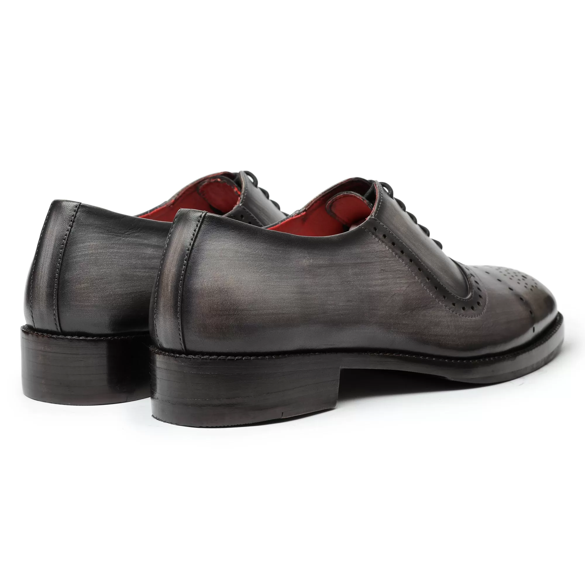 Medallion Toe Oxford- Gray