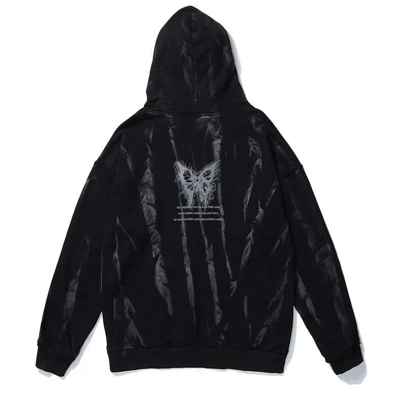 Men Hip Hop Hoodie Sweatshirt Gothic Horror Skull Print Punk Chain High Street Hipster Baggy Hooded Pullover Streetwear