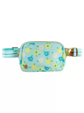 Mint Flower Belt Bag