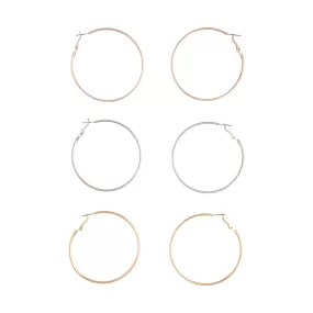 Mix Tube Big Hoop Earring Pack