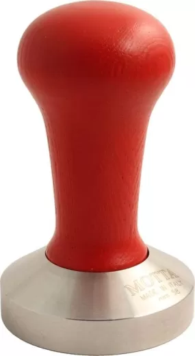 Motta Wood and Stainless Steel Tamper - Red