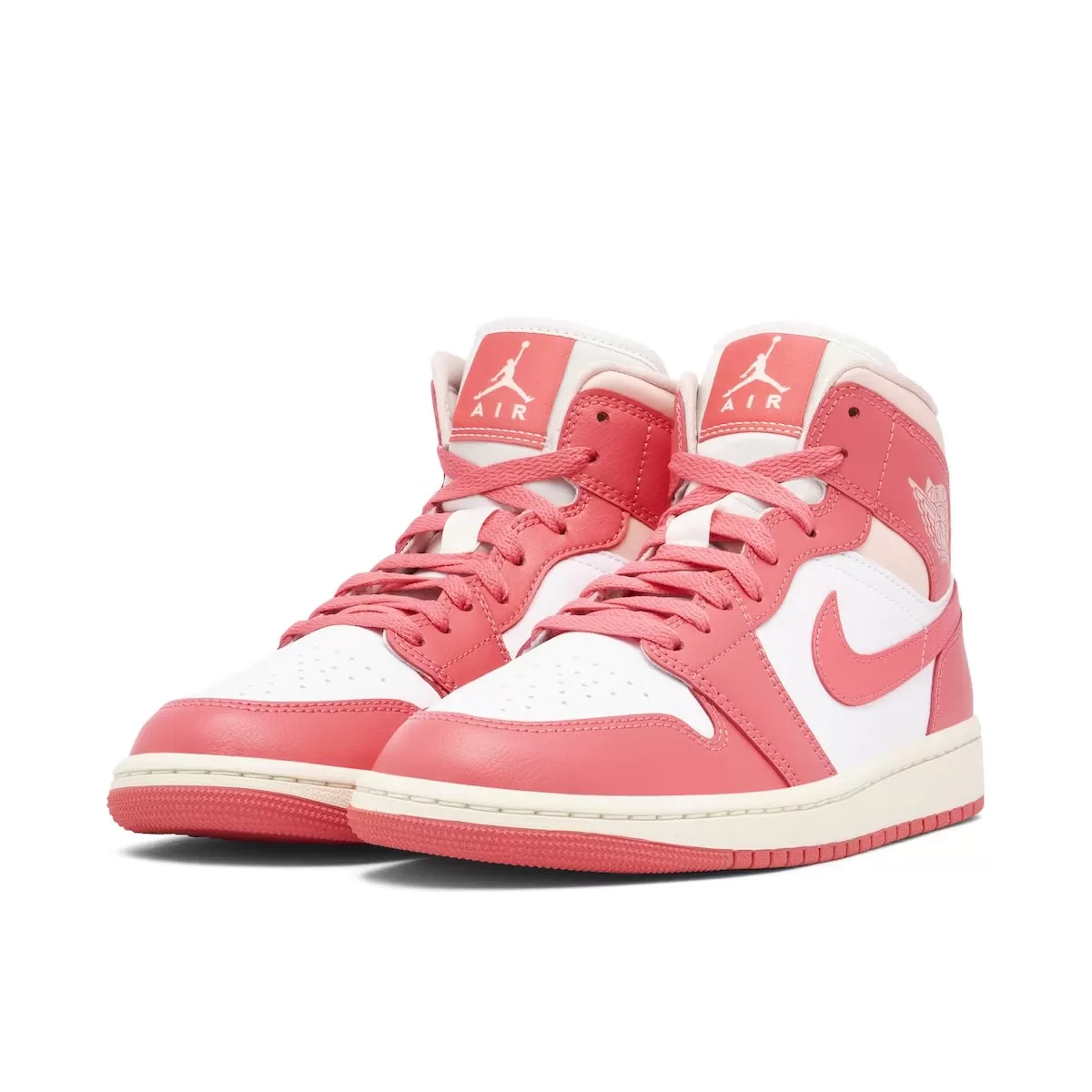 Nike Women's Jordan 1 Mid Shoes - White / Sea Coral / Sail