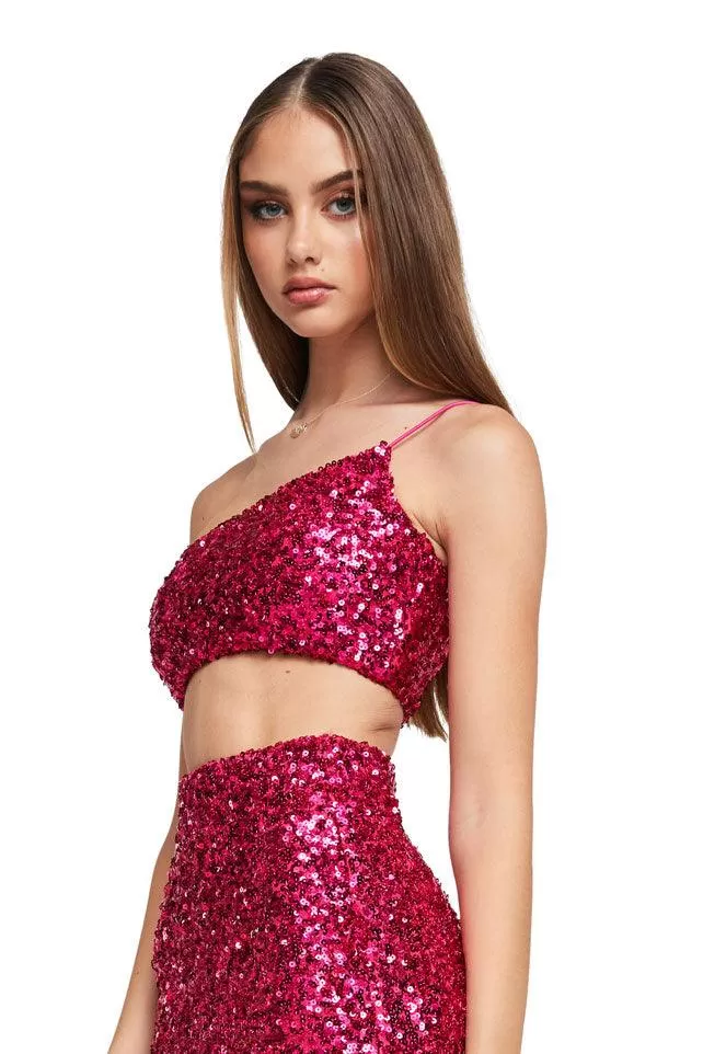 Nookie Smoke Show Crop - Pink