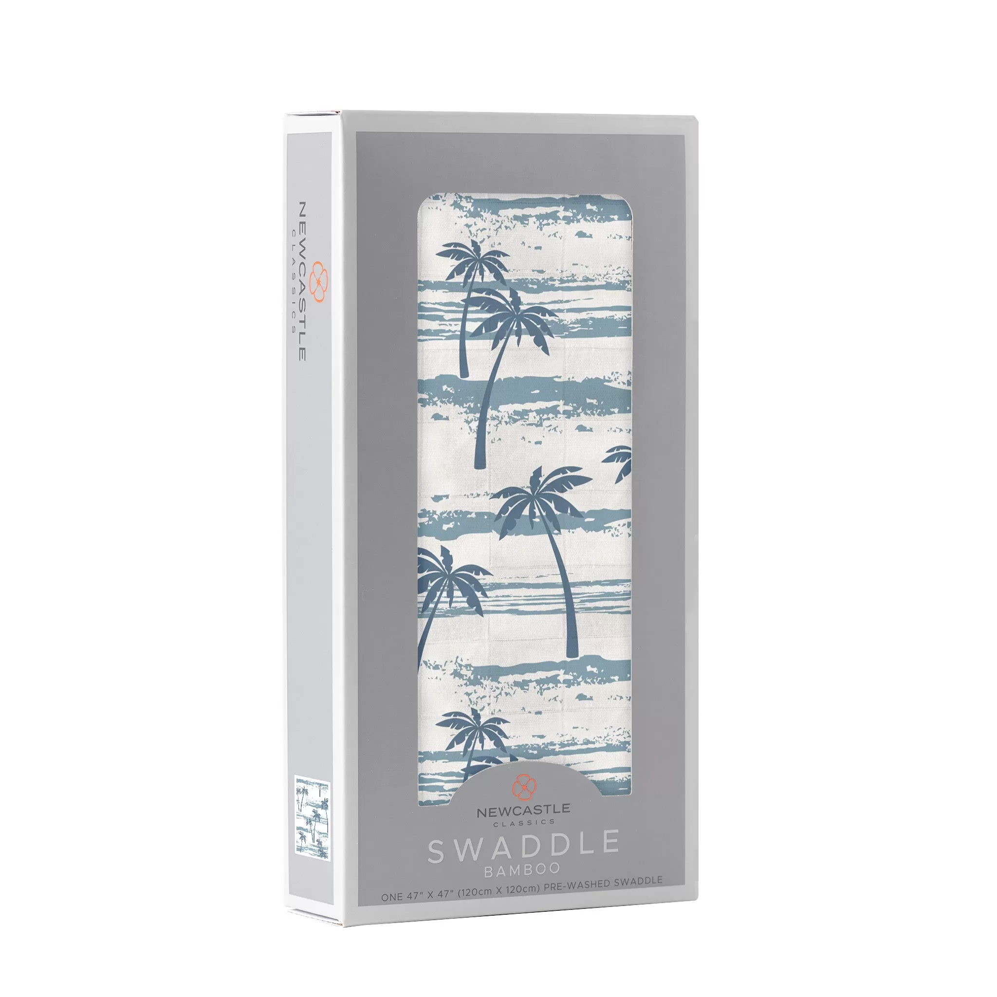 Ocean Palm Trees Bamboo Swaddle