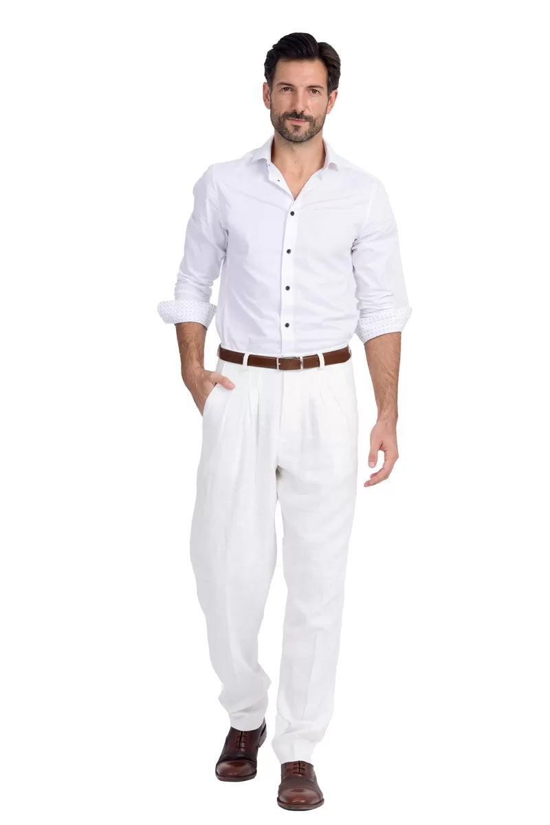 Off-White Men's Tango Pants With Three Pleats And Back Pockets