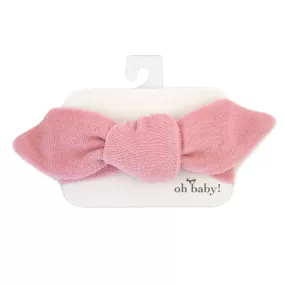 oh baby! Cotton Terry Tie Turban - Blush