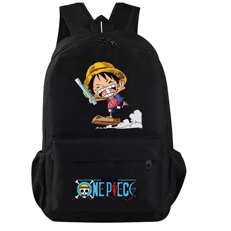 One Piece Anime Book Bags 3Pcs/Set Large Capacity Backpacks Teenage Student School Bags